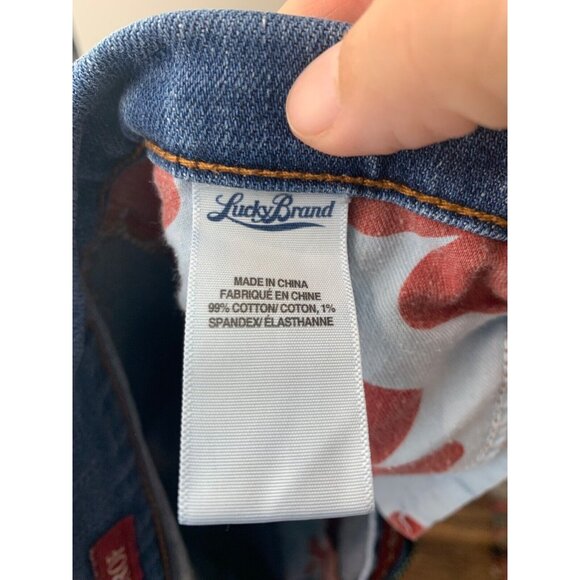 Lucky Brand Women Jeans Sz 12 / 31 Sweet N Crop Blue Denim Classic Beachy Casual - Picture 7 of 12